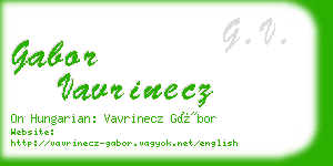 gabor vavrinecz business card
